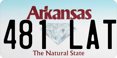 AR license plate 481LAT