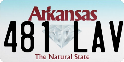AR license plate 481LAV