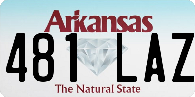 AR license plate 481LAZ