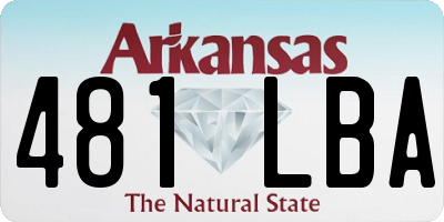 AR license plate 481LBA