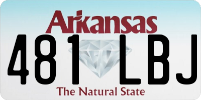 AR license plate 481LBJ