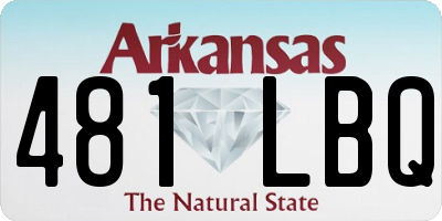 AR license plate 481LBQ