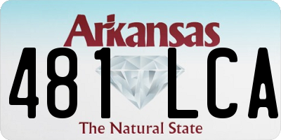 AR license plate 481LCA