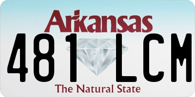 AR license plate 481LCM