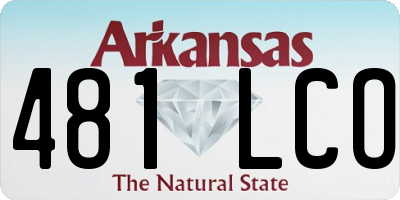 AR license plate 481LCO