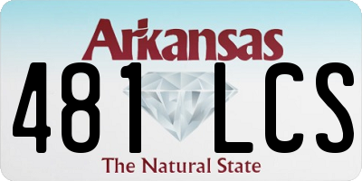 AR license plate 481LCS