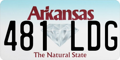 AR license plate 481LDG