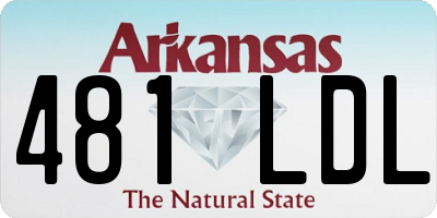 AR license plate 481LDL