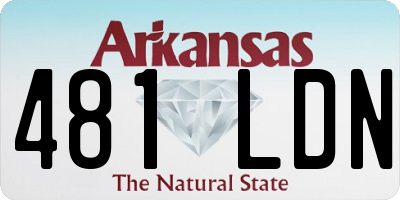 AR license plate 481LDN