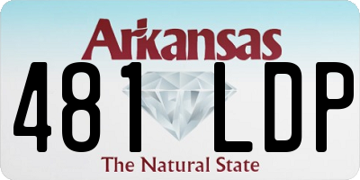 AR license plate 481LDP