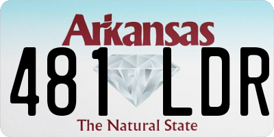 AR license plate 481LDR