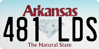 AR license plate 481LDS