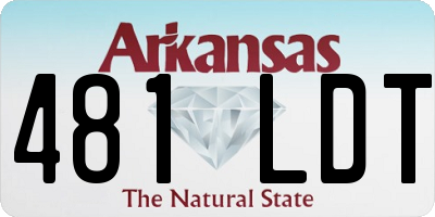 AR license plate 481LDT