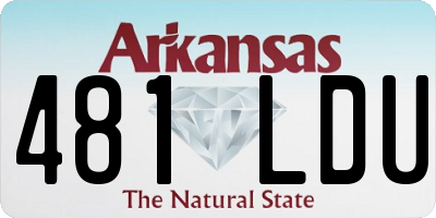 AR license plate 481LDU
