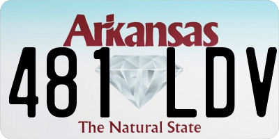 AR license plate 481LDV