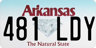 AR license plate 481LDY