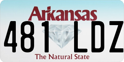 AR license plate 481LDZ