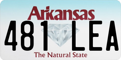 AR license plate 481LEA
