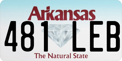 AR license plate 481LEB