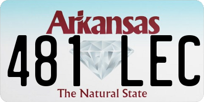 AR license plate 481LEC