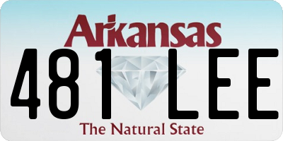 AR license plate 481LEE