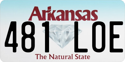 AR license plate 481LOE
