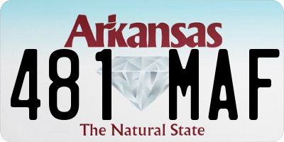 AR license plate 481MAF