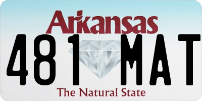 AR license plate 481MAT