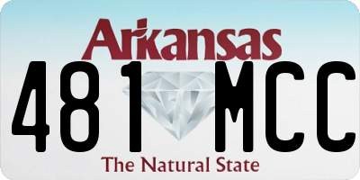AR license plate 481MCC