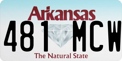AR license plate 481MCW