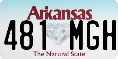 AR license plate 481MGH