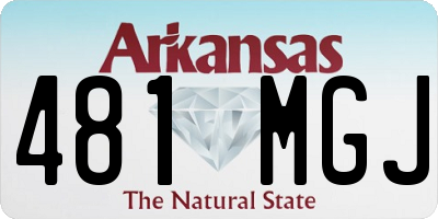 AR license plate 481MGJ