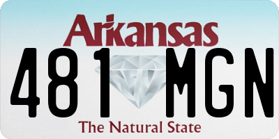 AR license plate 481MGN