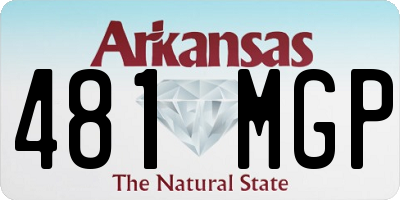 AR license plate 481MGP