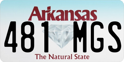 AR license plate 481MGS