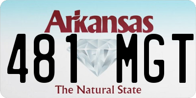 AR license plate 481MGT