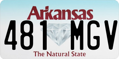 AR license plate 481MGV