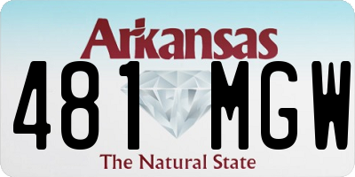 AR license plate 481MGW