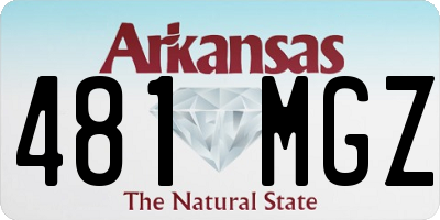 AR license plate 481MGZ