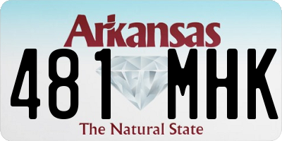AR license plate 481MHK