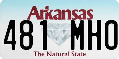 AR license plate 481MHO