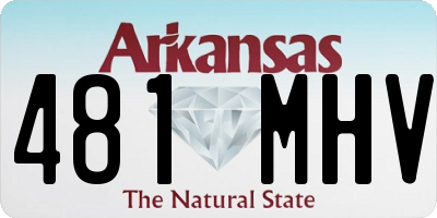 AR license plate 481MHV