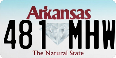 AR license plate 481MHW