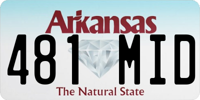 AR license plate 481MID