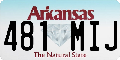 AR license plate 481MIJ