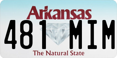 AR license plate 481MIM