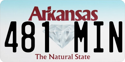AR license plate 481MIN