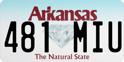 AR license plate 481MIU