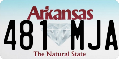 AR license plate 481MJA