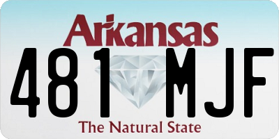 AR license plate 481MJF